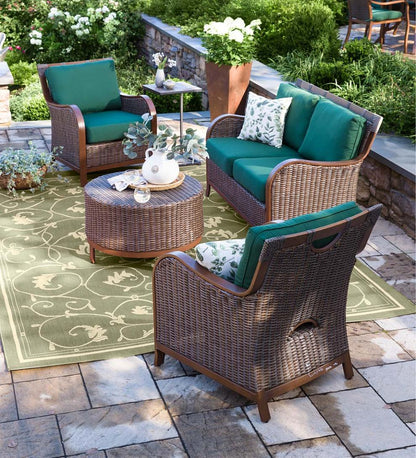 Plow & Hearth Outdoor Wicker Outdoor Living Urbanna Premium Wicker Collection With Luxury Cushions