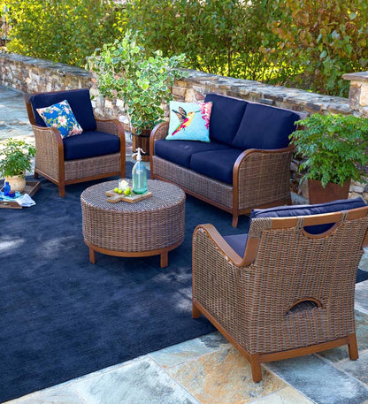 Plow & Hearth Outdoor Wicker Outdoor Living Urbanna Premium Wicker Collection With Luxury Cushions