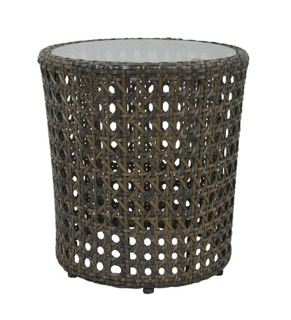 Plow & Hearth Outdoor Wicker Outdoor Living Wicker Conversation Set With Ottomans And Sunbrella Cushions, 5-Piece