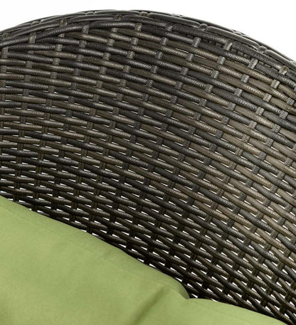 Plow & Hearth Outdoor Wicker Outdoor Living Wicker Patio Furniture Set With Cushions - Light Green