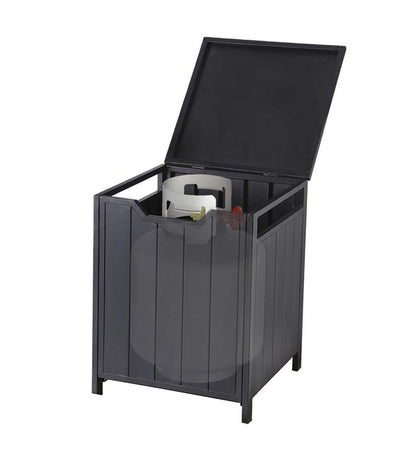 Plow & Hearth Propane Fire Pits Fireplace & Hearth Slatted Stamped Steel Propane Tank Cover - Black