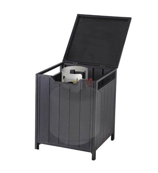 Plow & Hearth Propane Fire Pits Fireplace & Hearth Slatted Stamped Steel Propane Tank Cover - Black
