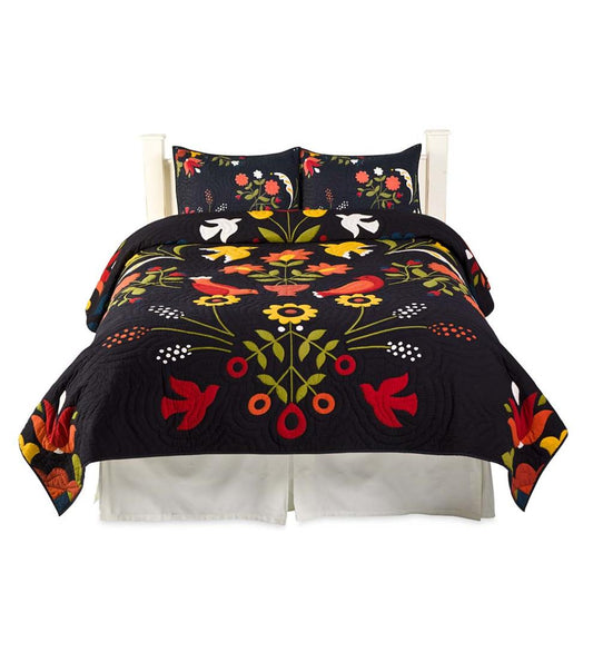 Plow & Hearth Quilts & Bedspreads Indoor Living Ansley Folk Art Quilt Set