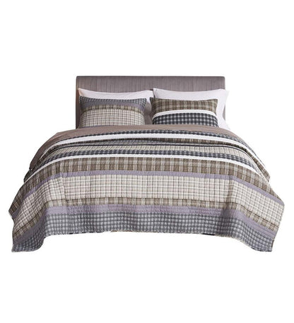 Plow & Hearth Quilts & Bedspreads Indoor Living Gold Rush Gray Quilt Set