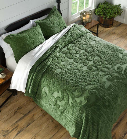 Plow & Hearth Quilts & Bedspreads Indoor Living Juliet Tufted Cotton Chenille Bedding
