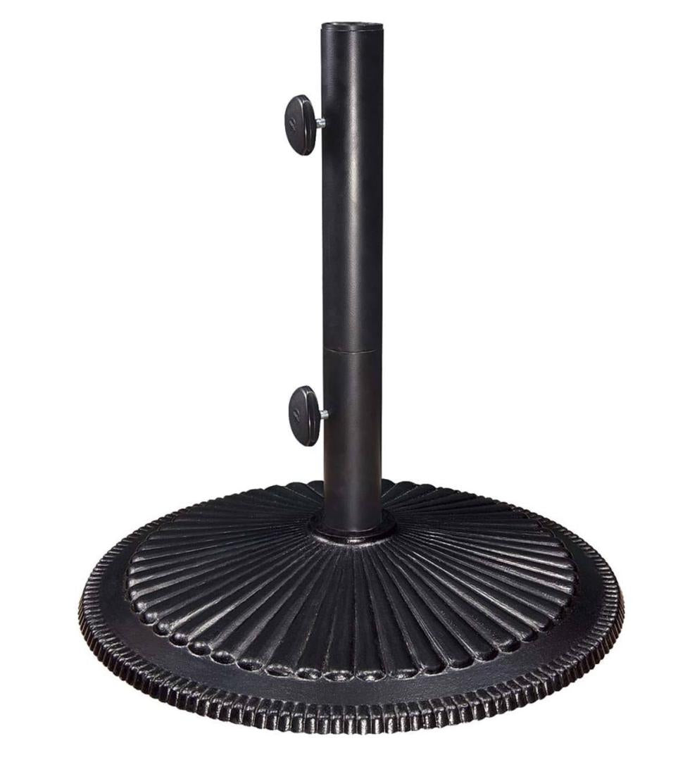 Plow & Hearth Shades & Umbrellas Outdoor Living Umbrella Base Stand, Cast Iron 50 Lbs.