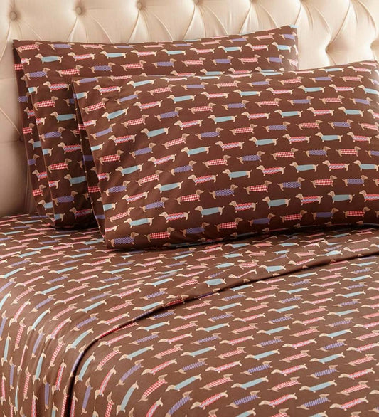 Plow & Hearth Sheets Indoor Living Best In Show Micro Flannel Sheet Set