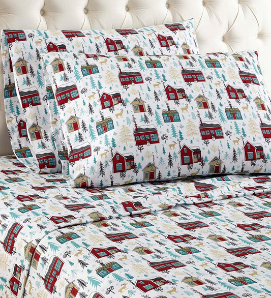 Plow & Hearth Sheets Indoor Living Cabins Micro Flannel Sheet Set