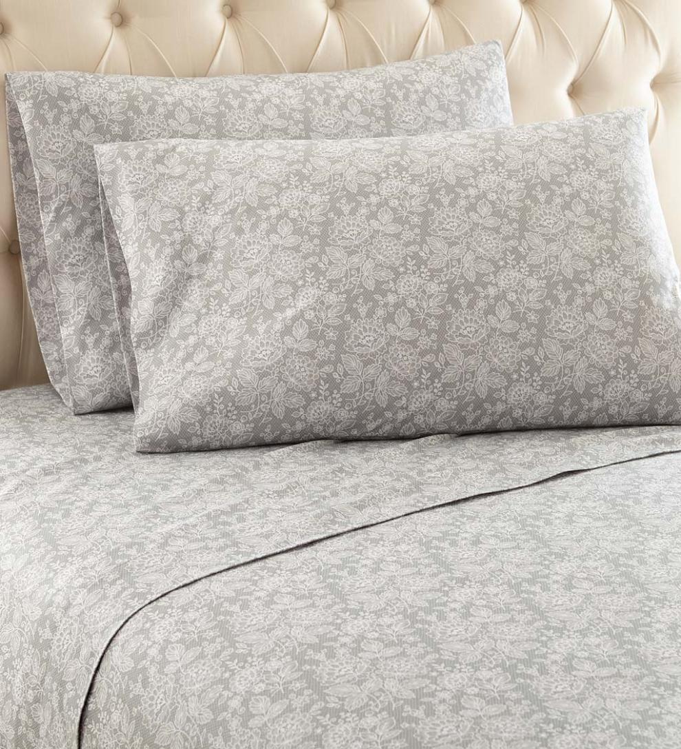 Plow & Hearth Sheets Indoor Living Enchantment Micro Flannel Sheet Set