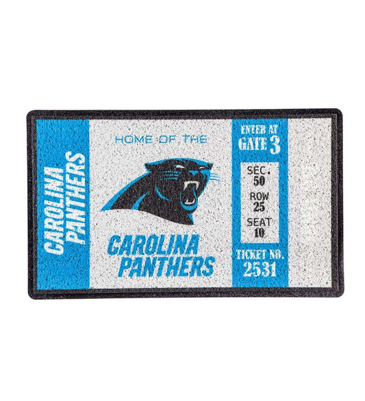 Plow & Hearth Small Accent Rugs Indoor Living Carolina Panthers Turf Mat