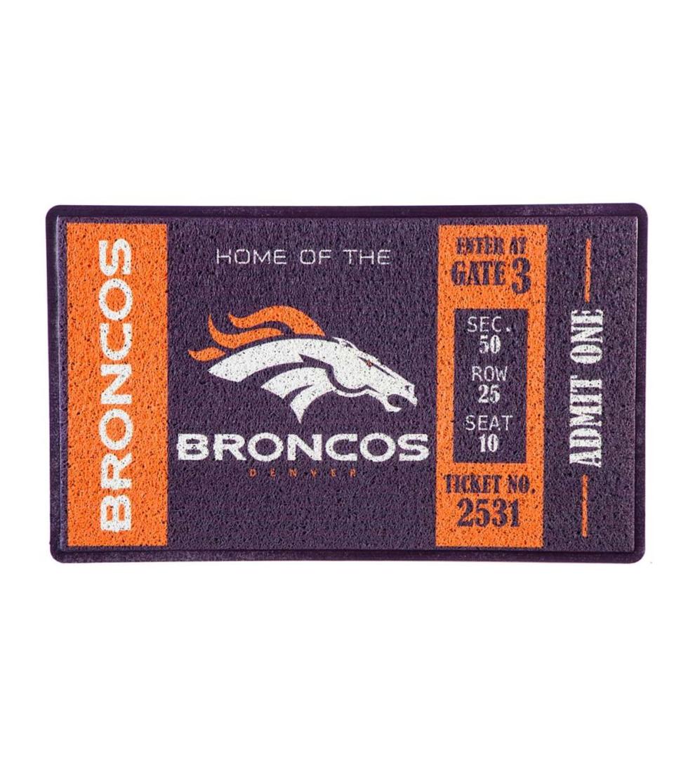 Plow & Hearth Small Accent Rugs Indoor Living Denver Broncos Durable Turf Mat