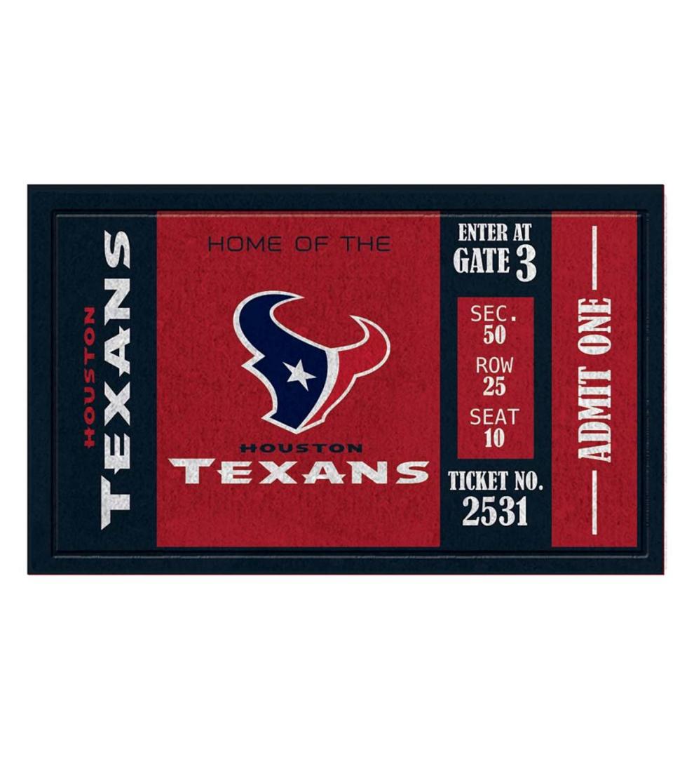 Plow & Hearth Small Accent Rugs Indoor Living Houston Texans Durable Turf Mat