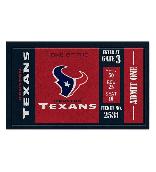 Plow & Hearth Small Accent Rugs Indoor Living Houston Texans Durable Turf Mat