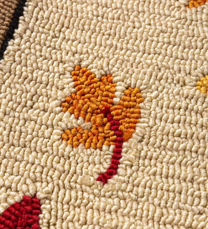 Plow & Hearth Small Accent Rugs Indoor Living Indoor/Outdoor Autumn Wagon Hooked Polypropylene Accent Rug