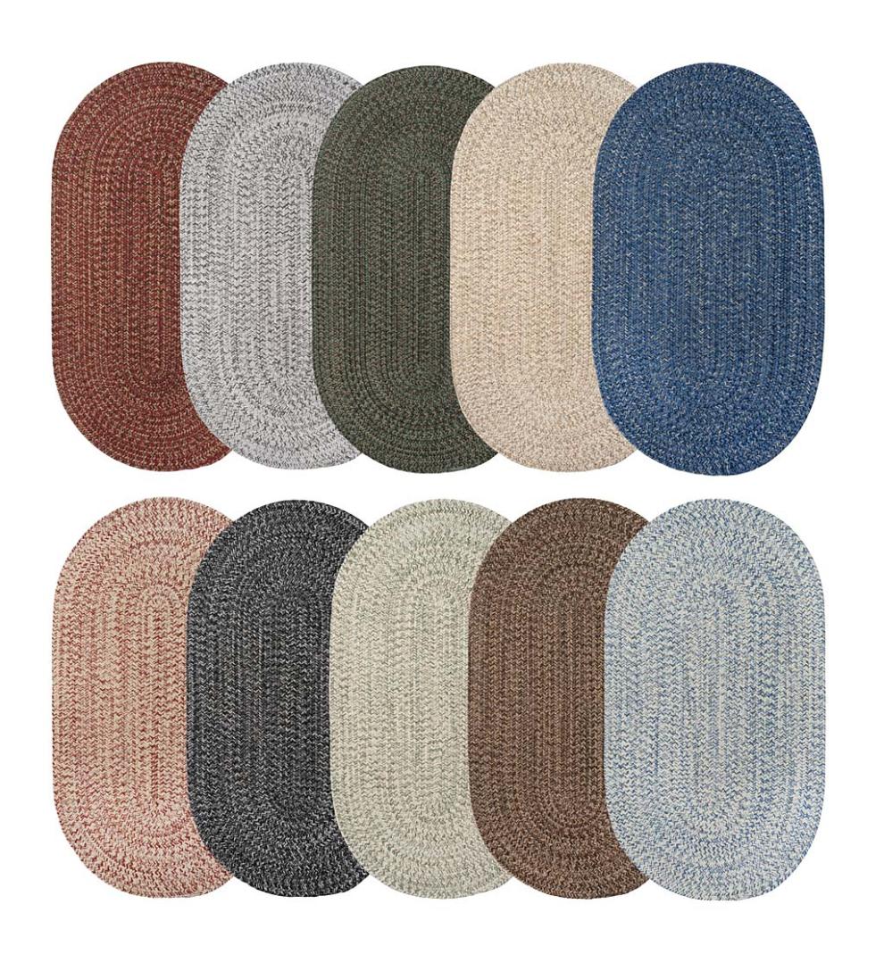 Plow & Hearth Small Accent Rugs Indoor Living Indoor/Outdoor Oval Pine Creek Braided Polypropylene Rug
