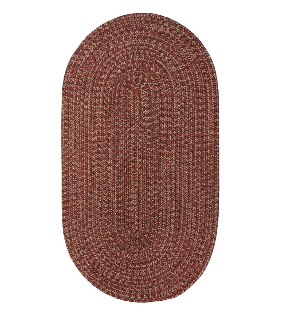 Plow & Hearth Small Accent Rugs Indoor Living Indoor/Outdoor Oval Pine Creek Braided Polypropylene Rug