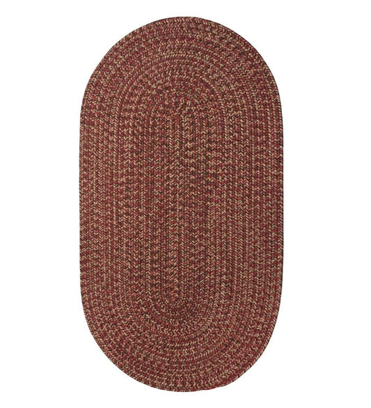 Plow & Hearth Small Accent Rugs Indoor Living Indoor/Outdoor Oval Pine Creek Braided Polypropylene Rug