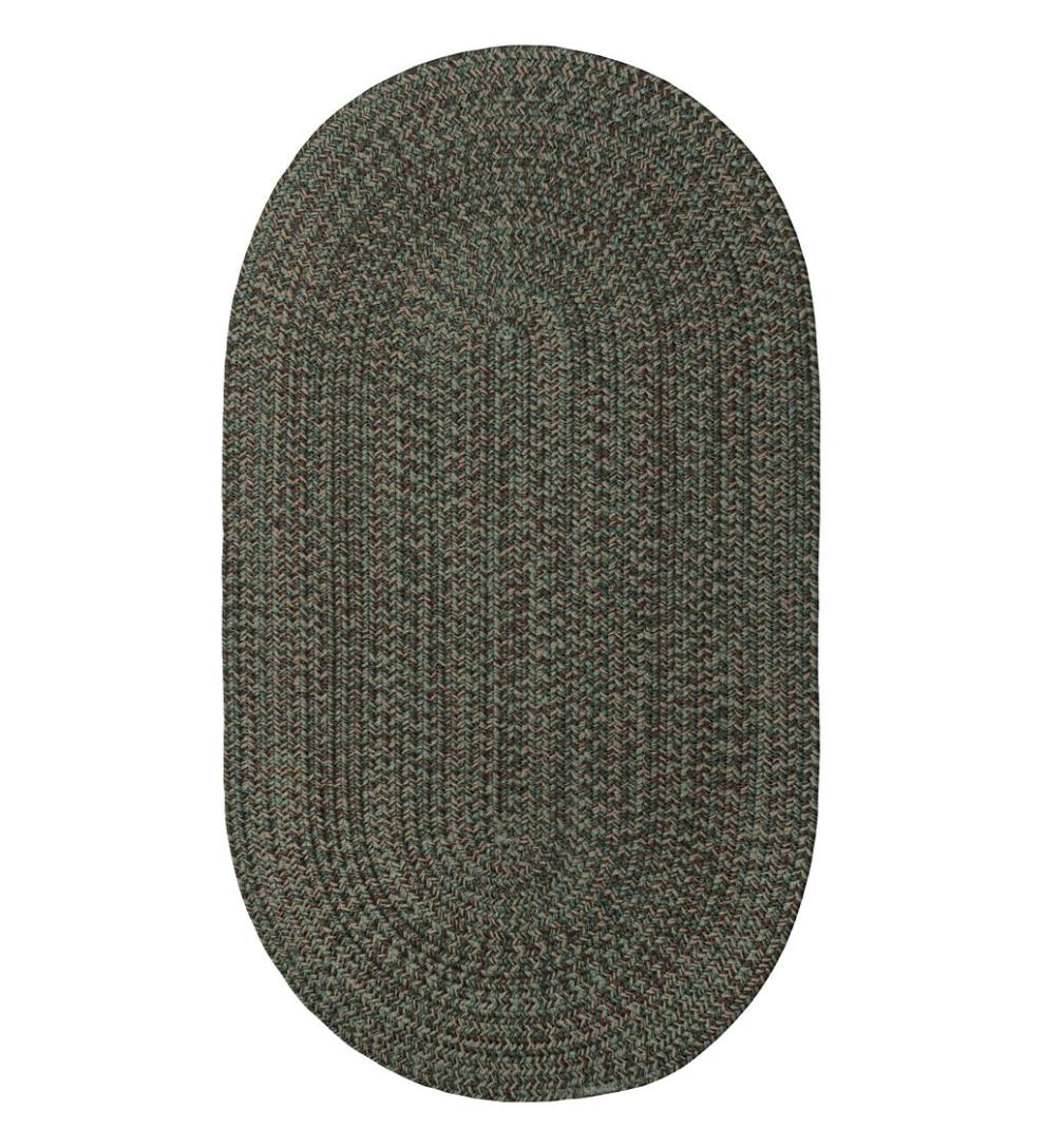 Plow & Hearth Small Accent Rugs Indoor Living Indoor/Outdoor Oval Pine Creek Braided Polypropylene Rug