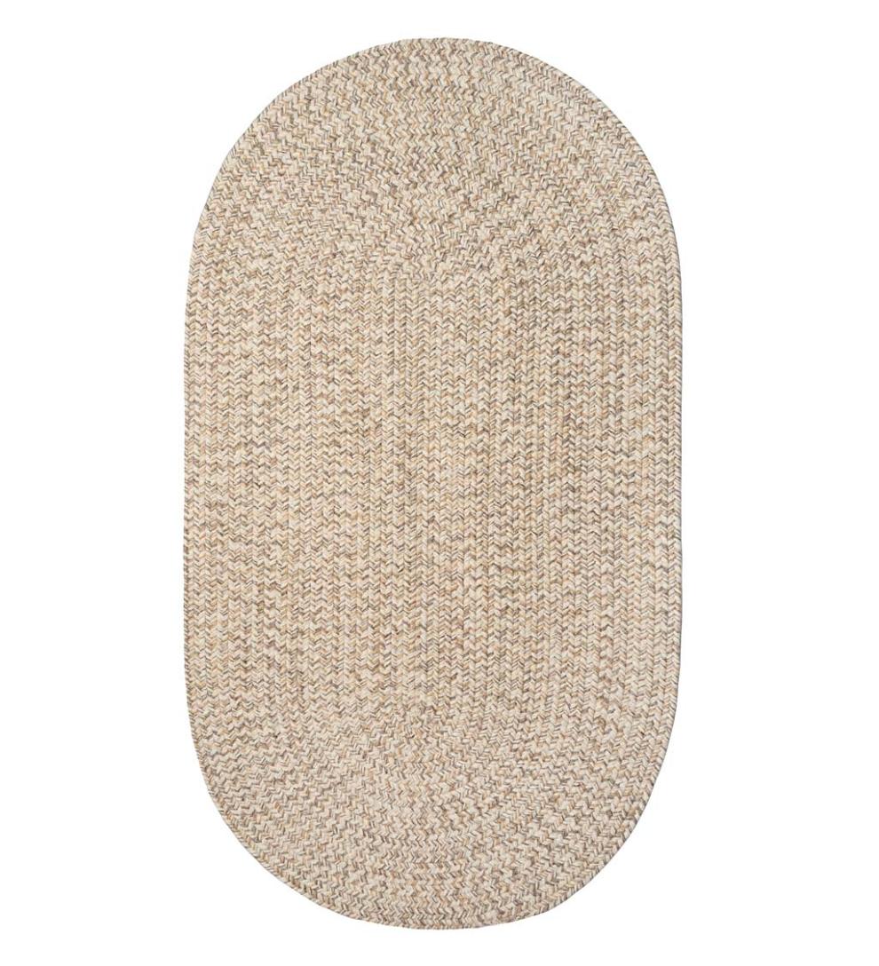 Plow & Hearth Small Accent Rugs Indoor Living Indoor/Outdoor Oval Pine Creek Braided Polypropylene Rug