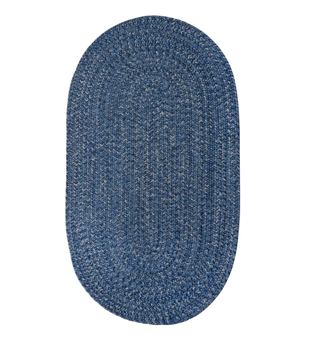 Plow & Hearth Small Accent Rugs Indoor Living Indoor/Outdoor Oval Pine Creek Braided Polypropylene Rug