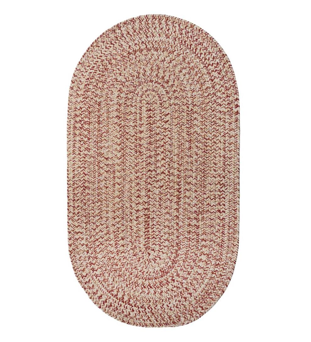 Plow & Hearth Small Accent Rugs Indoor Living Indoor/Outdoor Oval Pine Creek Braided Polypropylene Rug