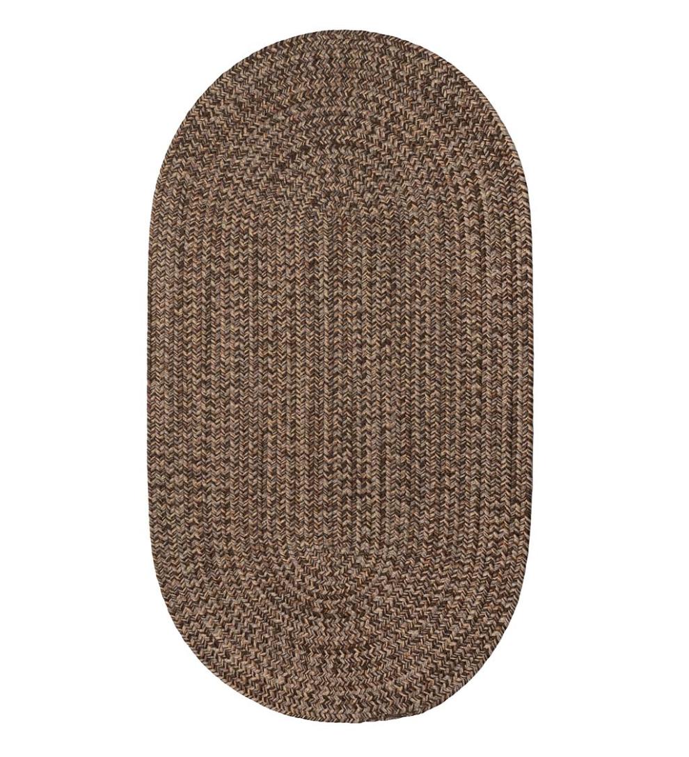 Plow & Hearth Small Accent Rugs Indoor Living Indoor/Outdoor Oval Pine Creek Braided Polypropylene Rug