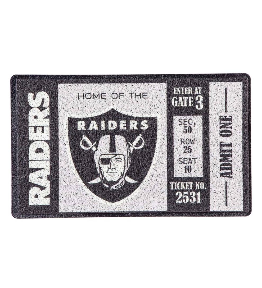 Plow & Hearth Small Accent Rugs Indoor Living Las Vegas Raiders Durable Turf Mat