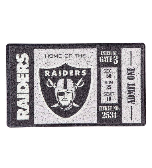 Plow & Hearth Small Accent Rugs Indoor Living Las Vegas Raiders Durable Turf Mat