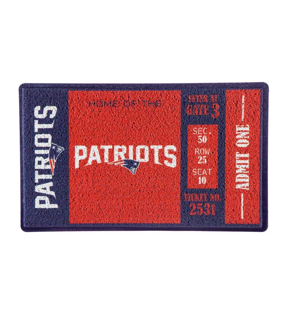 Plow & Hearth Small Accent Rugs Indoor Living New England Patriots Durable Turf Mat