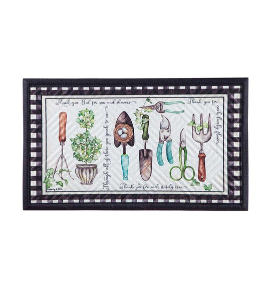 Plow & Hearth Small Accent Rugs Indoor Living Spiritual Potting Shed Embossed Floor Mat