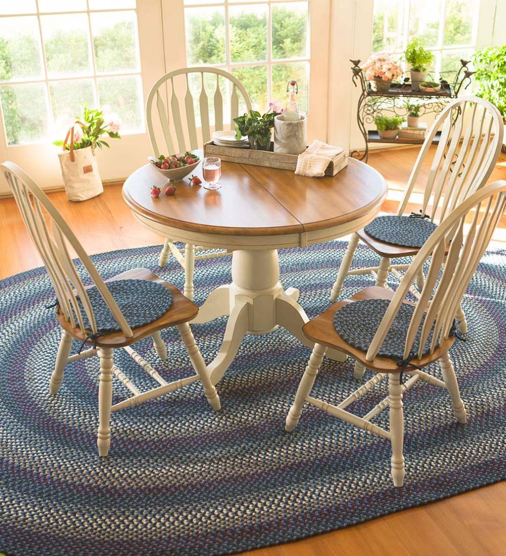 Plow & Hearth Stair Treads & Rug Pads Indoor Living Indoor/Outdoor Braided Polypro Roanoke Stair Tread - Black Multi