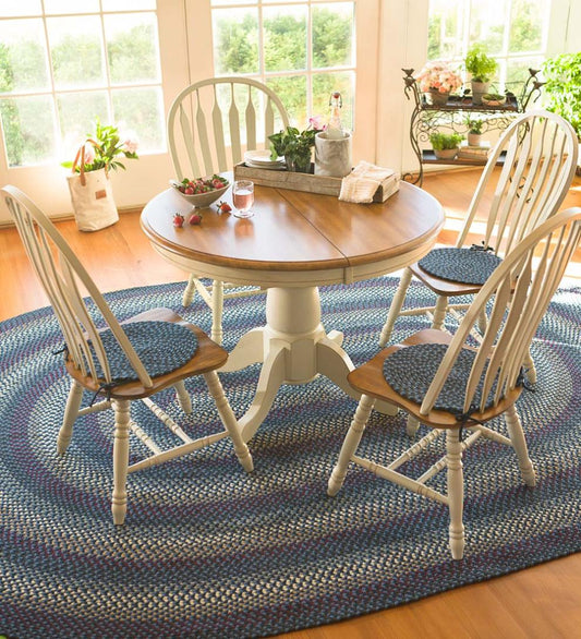 Plow & Hearth Stair Treads & Rug Pads Indoor Living Indoor/Outdoor Braided Polypro Roanoke Stair Tread - Black Multi