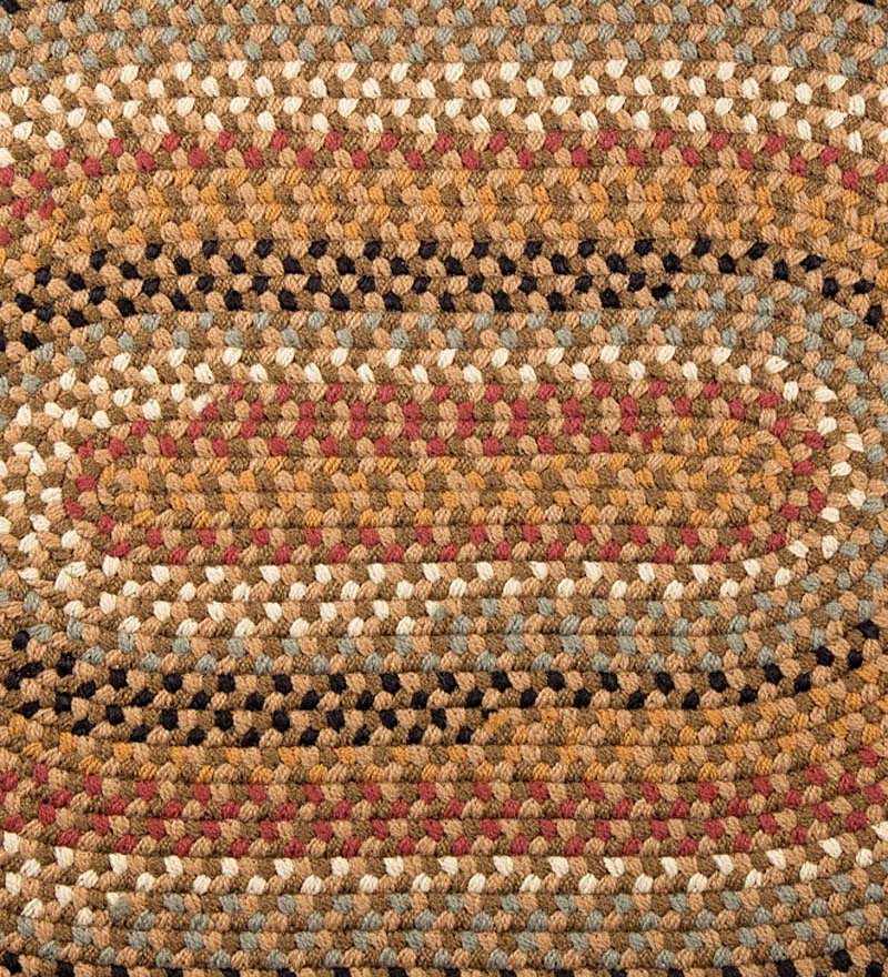 Plow & Hearth Stair Treads & Rug Pads Indoor Living Indoor/Outdoor Braided Polypro Roanoke Stair Tread - Black Multi