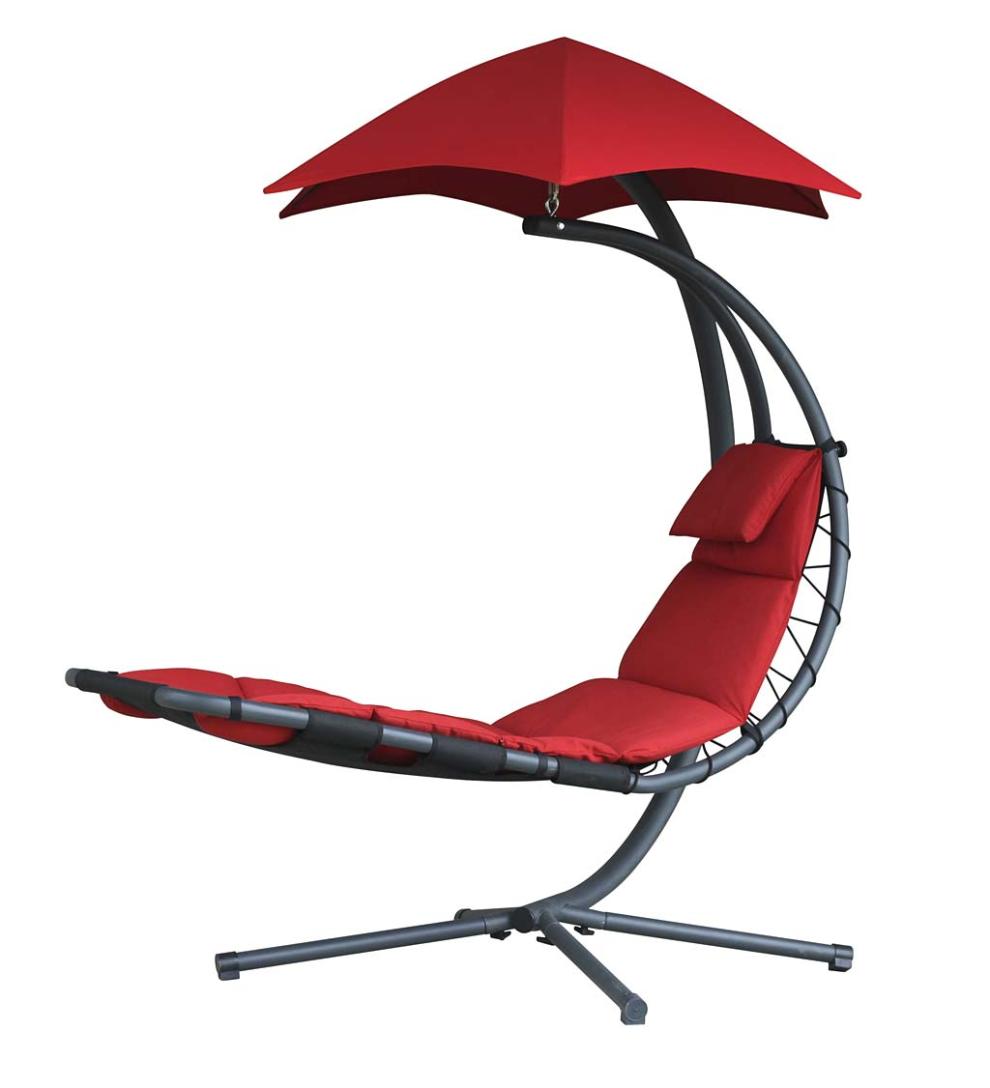 Plow & Hearth Swings & Hammocks Outdoor Living Hanging Dream Chair Lounger - Silver