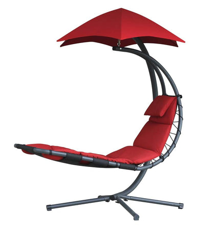 Plow & Hearth Swings & Hammocks Outdoor Living Hanging Dream Chair Lounger - Silver