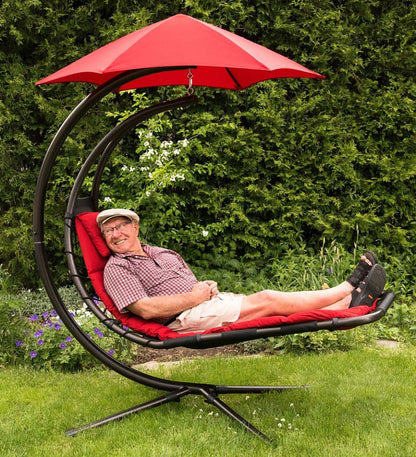 Plow & Hearth Swings & Hammocks Outdoor Living Hanging Dream Chair Lounger - Silver