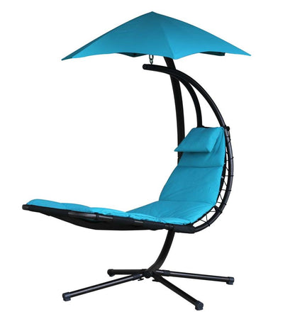 Plow & Hearth Swings & Hammocks Outdoor Living Hanging Dream Chair Lounger - Silver