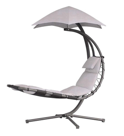 Plow & Hearth Swings & Hammocks Outdoor Living Hanging Dream Chair Lounger - Silver