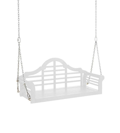 Plow & Hearth Swings & Hammocks Outdoor Living Lutyens Fsc-Certified Eucalyptus Wood Porch Swing - Black