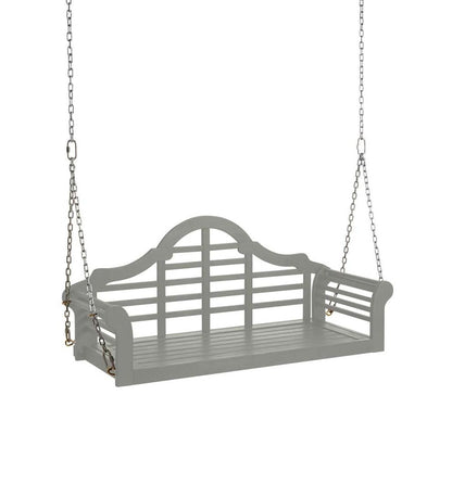 Plow & Hearth Swings & Hammocks Outdoor Living Lutyens Fsc-Certified Eucalyptus Wood Porch Swing - Black