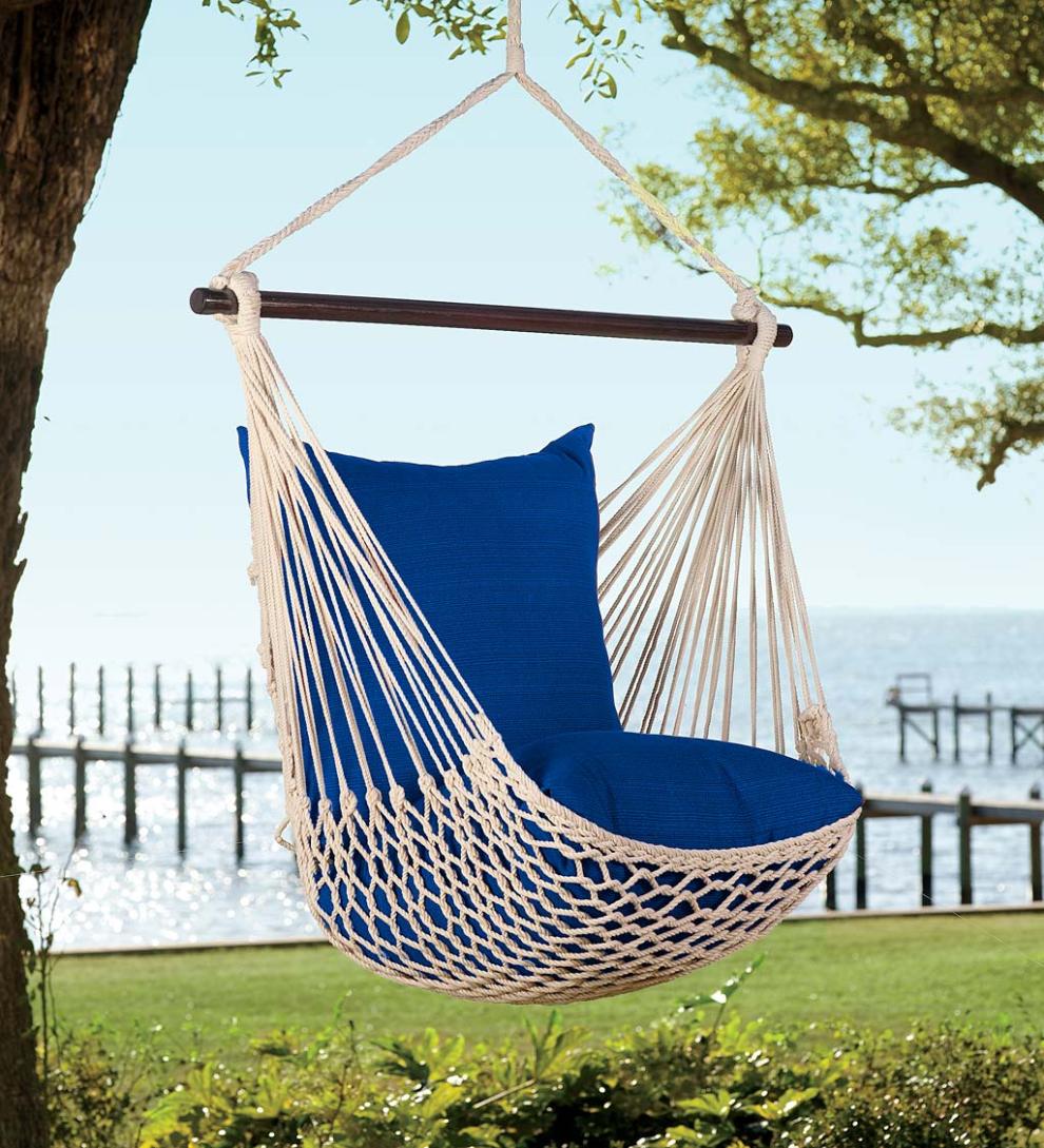 Plow & Hearth Swings & Hammocks Outdoor Living Rope Hammock Swing And Accessories
