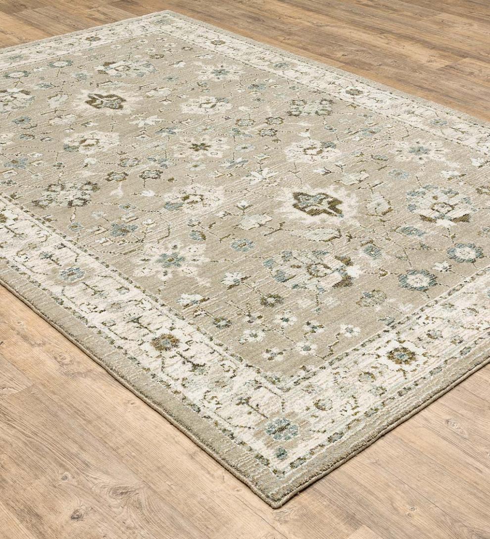 Plow & Hearth Synthetic Rugs Indoor Living Ashland Daybreak Synthetic Blend Indoor Border Rug