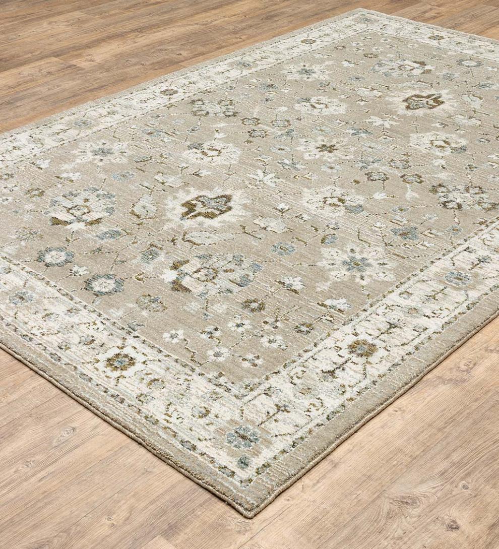 Plow & Hearth Synthetic Rugs Indoor Living Ashland Daybreak Synthetic Blend Indoor Border Rug