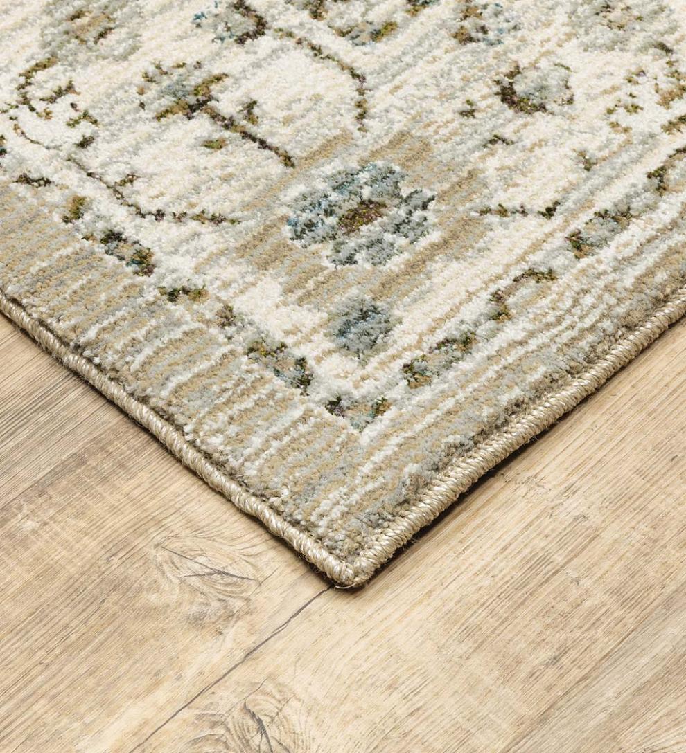 Plow & Hearth Synthetic Rugs Indoor Living Ashland Daybreak Synthetic Blend Indoor Border Rug