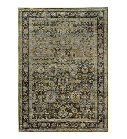 Plow & Hearth Synthetic Rugs Indoor Living Ashland Evening Synthetic Blend Indoor Border Rug