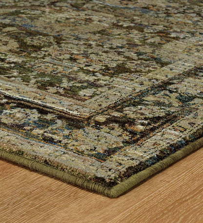 Plow & Hearth Synthetic Rugs Indoor Living Ashland Evening Synthetic Blend Indoor Border Rug