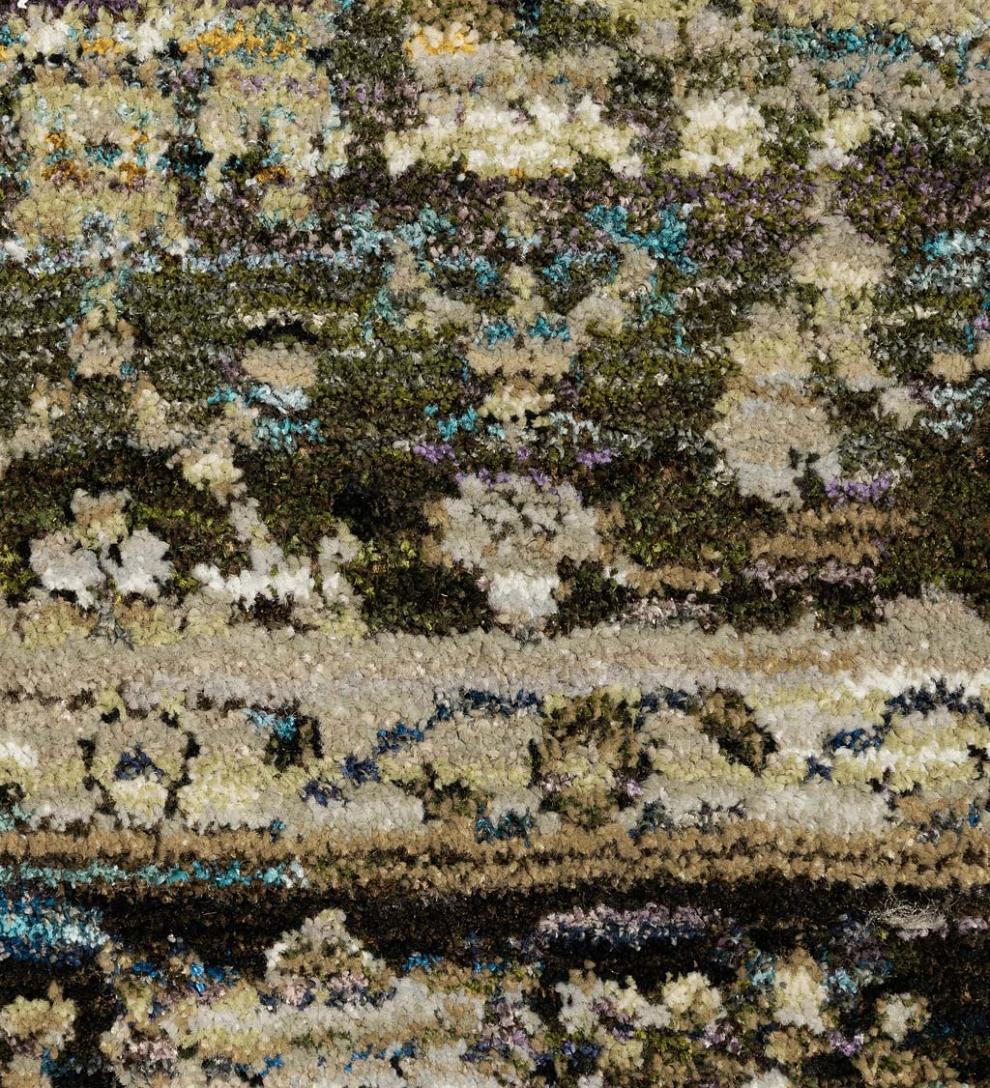 Plow & Hearth Synthetic Rugs Indoor Living Ashland Evening Synthetic Blend Indoor Border Rug