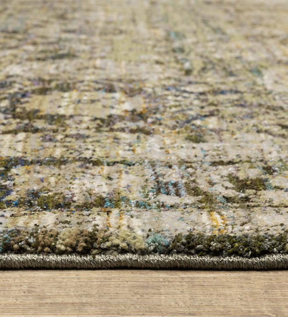 Plow & Hearth Synthetic Rugs Indoor Living Ashland Evening Synthetic Blend Indoor Border Rug