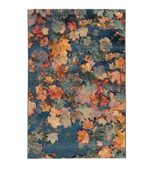 Plow & Hearth Synthetic Rugs Indoor Living Autumn Leaves 100% Polypropylene Indoor/Outdoor Rug
