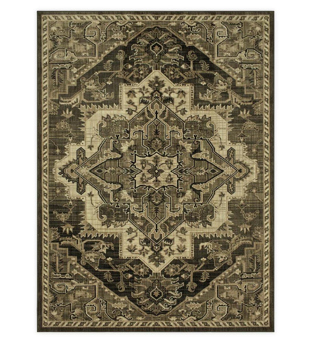 Plow & Hearth Synthetic Rugs Indoor Living Black River Falls Medallion Everstrand Rug
